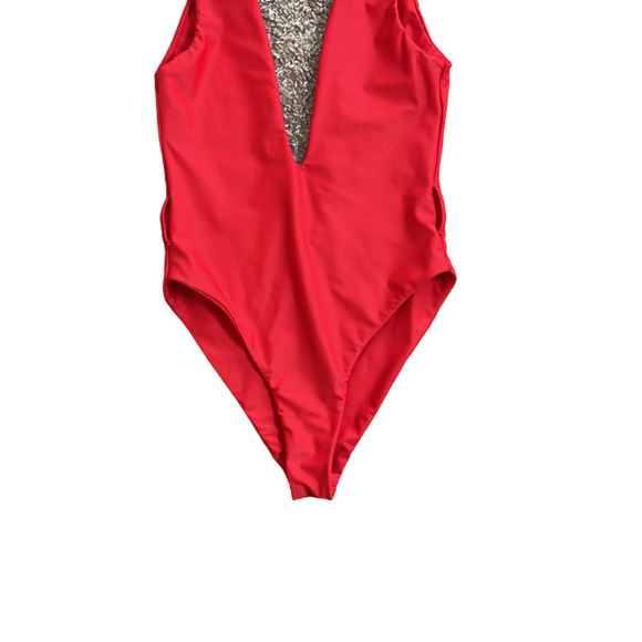 TULAROSA‎ CLAUDIA ONE PIECE SWIMSUIT SIZE XS RED - Picture 3 of 7